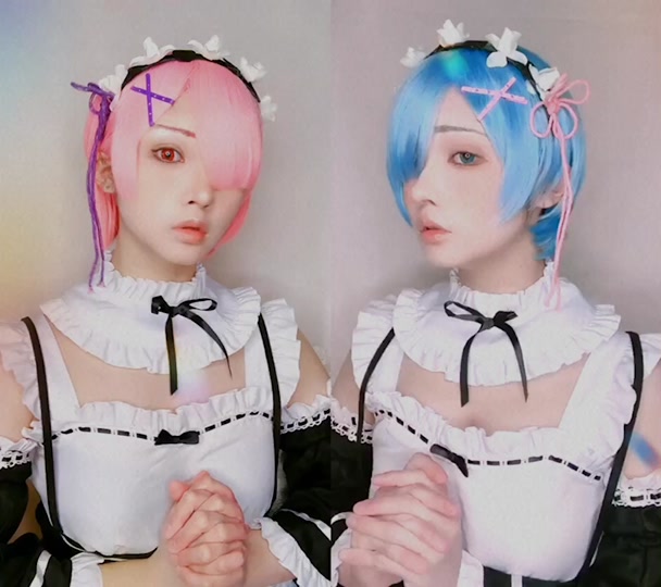 Foryou Reゼロから始める異世界生活 リゼロ ラムレム コスプレ Cosplay 一人二役 Mari0607 Mg In Tiktok Exolyt