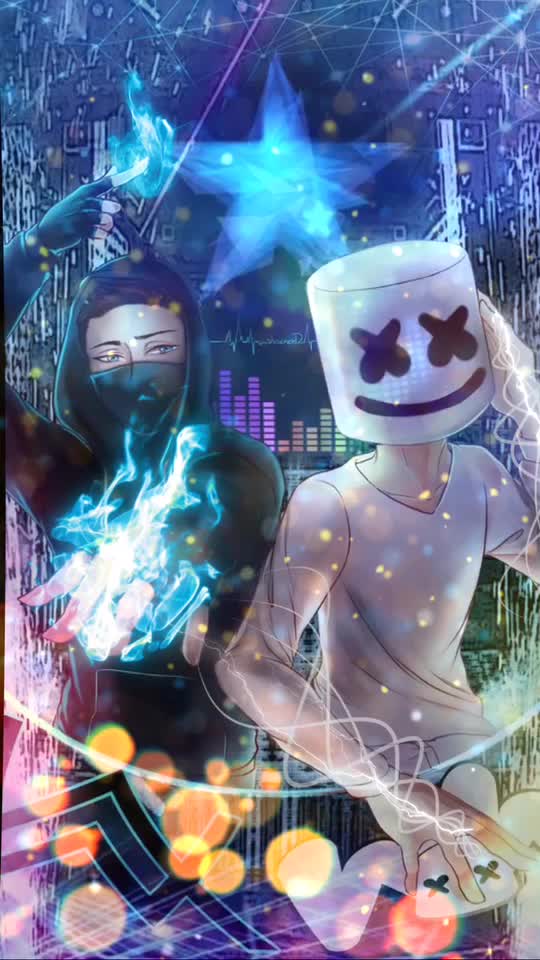 スミレん Tnkaaa 2300 On Tiktok ダイナミック壁紙 Marshmello Alanwalker かっこいい