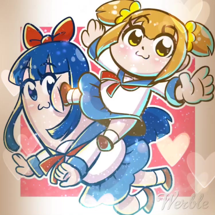 Pop Team Epic Tv动画 Pop子和pipi美的日常 片头 By 上坂すみれ