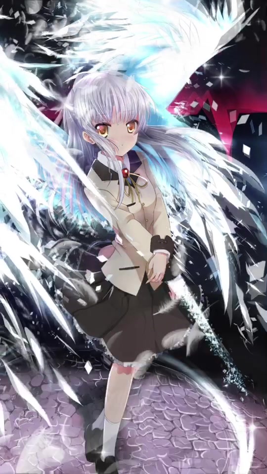 ｙ a On Tiktok 作り直しました ダイナミック壁紙 エンジェルビーツ Angelbeats 立華奏 立華 奏 天使 いいね